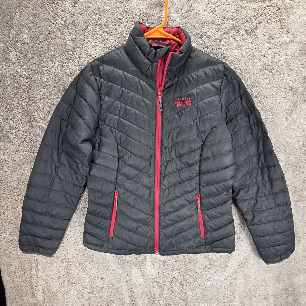 Mountain Hardwear Jacket Womens Medium Gray Micro Ratio Down Puffer Insulated